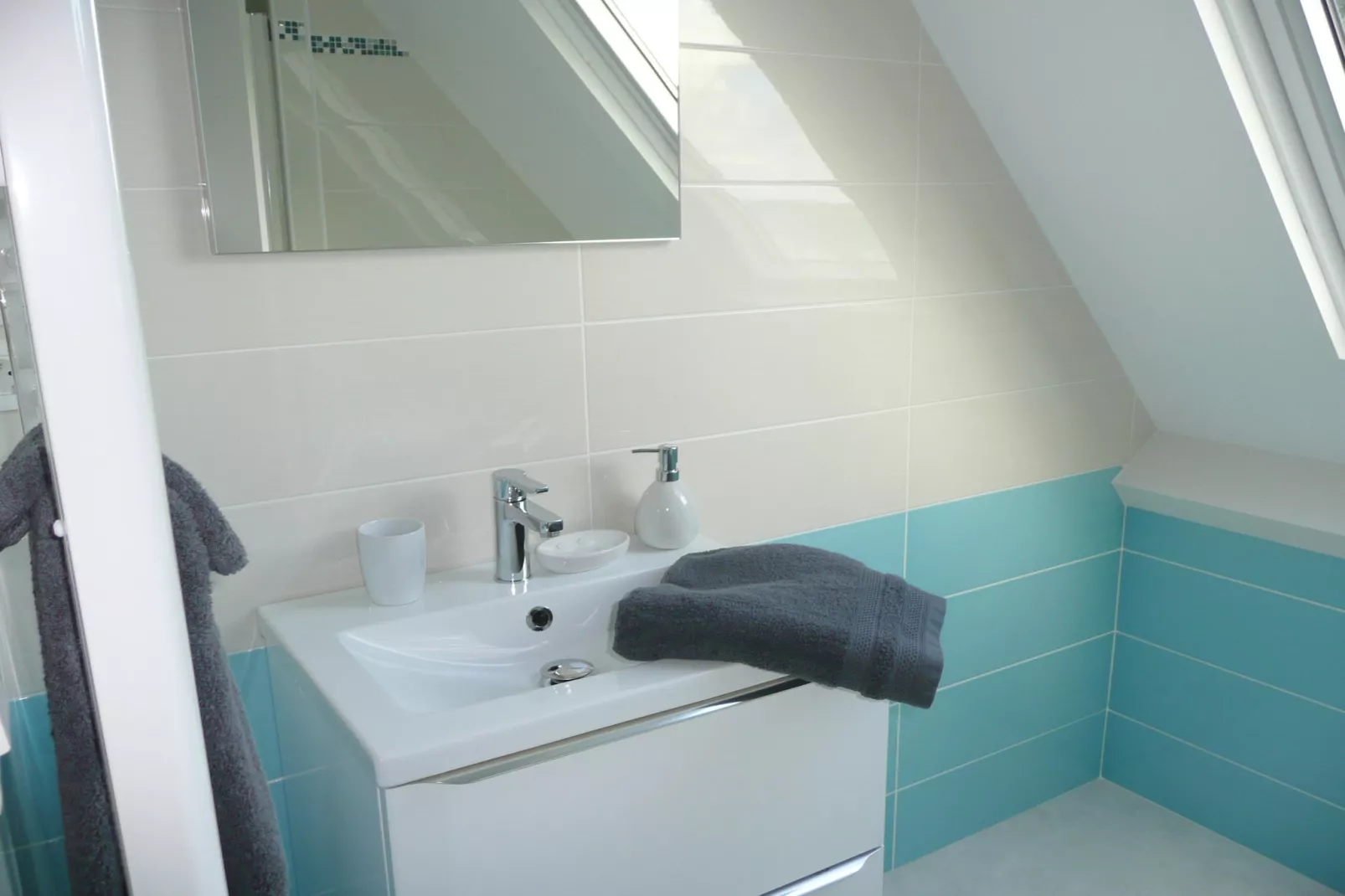 Ferienhaus mit Panorama-Meerblick Plonévez-Porzay - Badkamer