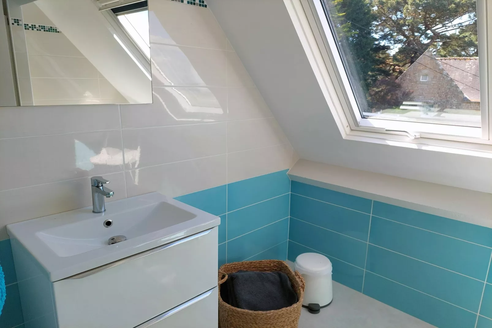 Ferienhaus mit Panorama-Meerblick Plonévez-Porzay - Badkamer