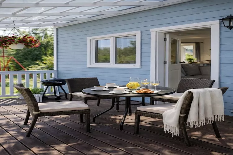 Holiday homes Rewal 60 qm Kapitäns Haus - Terrasbalkon
