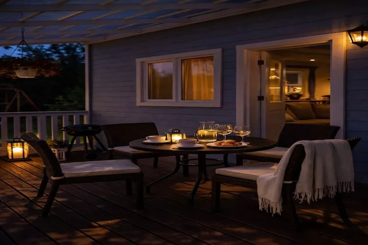 Holiday homes Rewal 60 qm Kapitäns Haus - Terrasbalkon