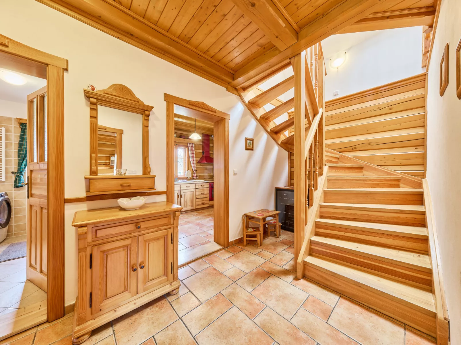 Timber Lodge with Sauna - Binnen