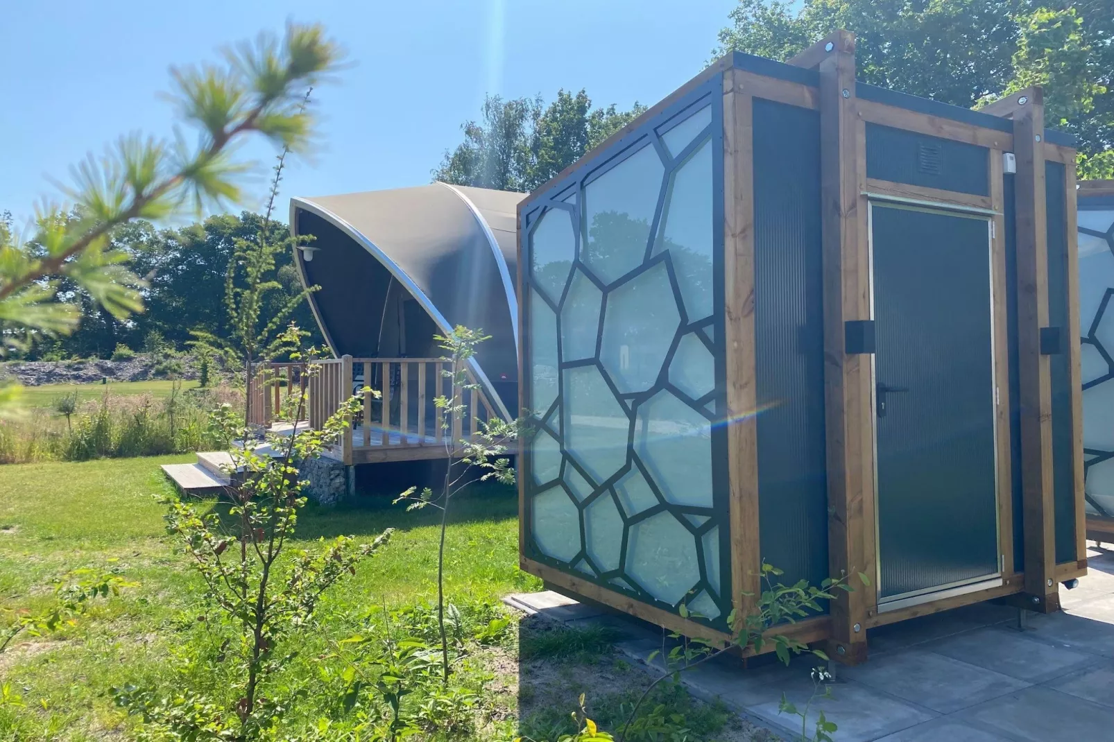 Tentlodge Partijs Wellness met sauna en prive-bad-2p - Badkamer