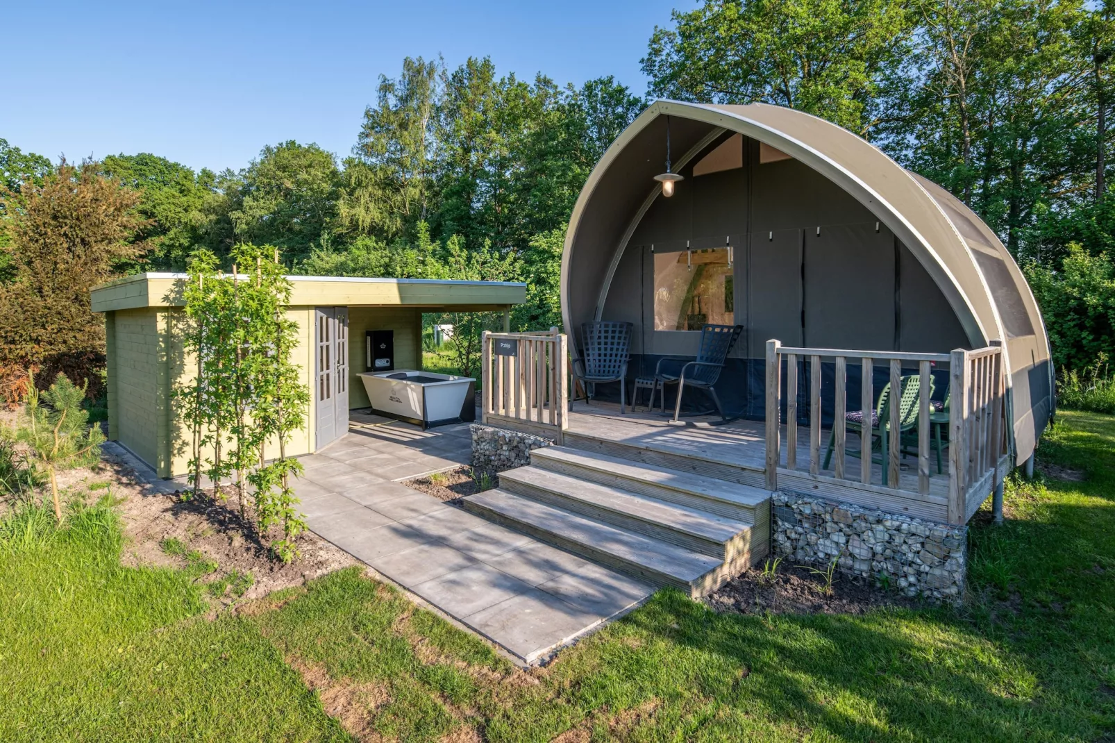 Tentlodge Partijs Wellness met sauna en prive-bad-2p - Tuinen zomer