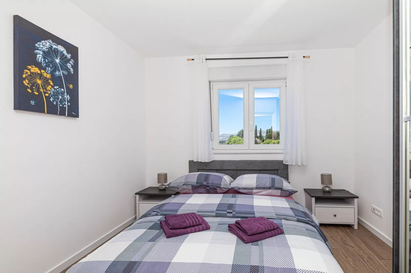 Elegant Kastel Novi Apartment with Sea View Balcony - Two Bedroom Apartment with Sea View and Balcony - Slaapkamer