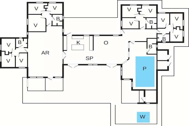 5 sterren vakantie huis in Idestrup - Plattegrond
