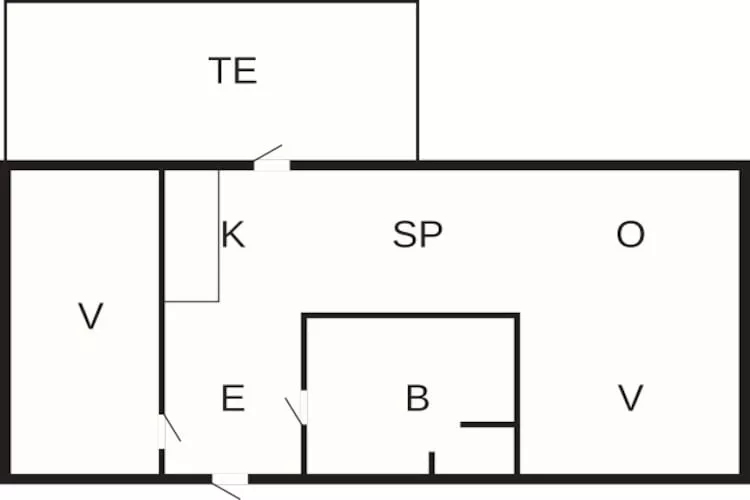 2-4 pers.Hus - Plattegrond