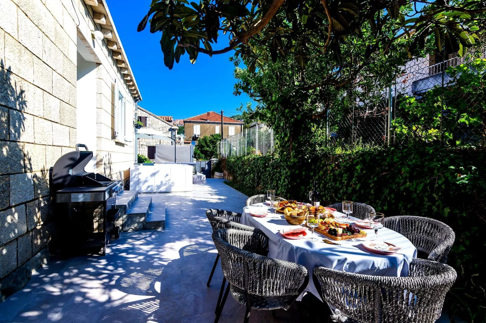 Villa Rustic stone - Terrasbalkon