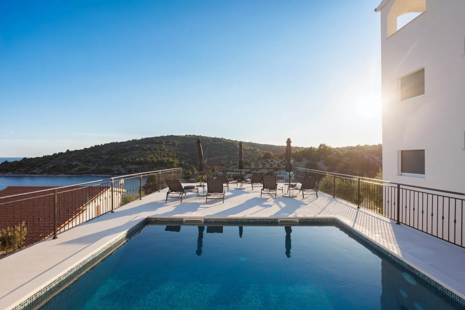 Villa La Fortezza with sea view - Buitenlucht