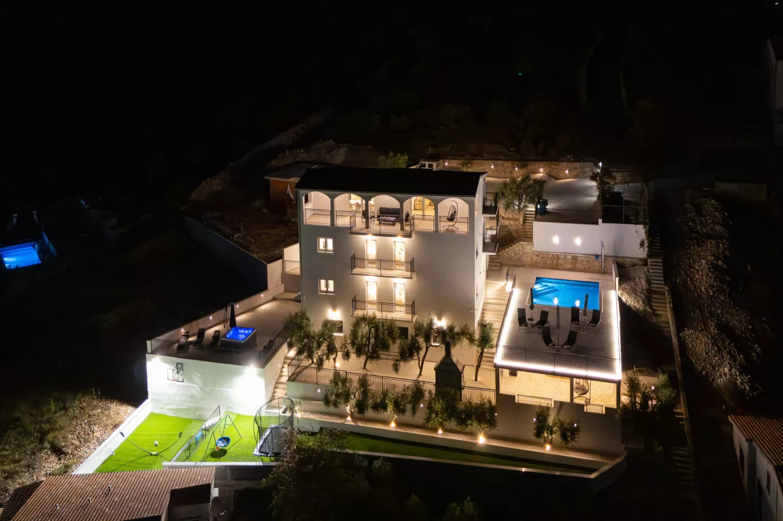 Villa La Fortezza with sea view - Buitenlucht