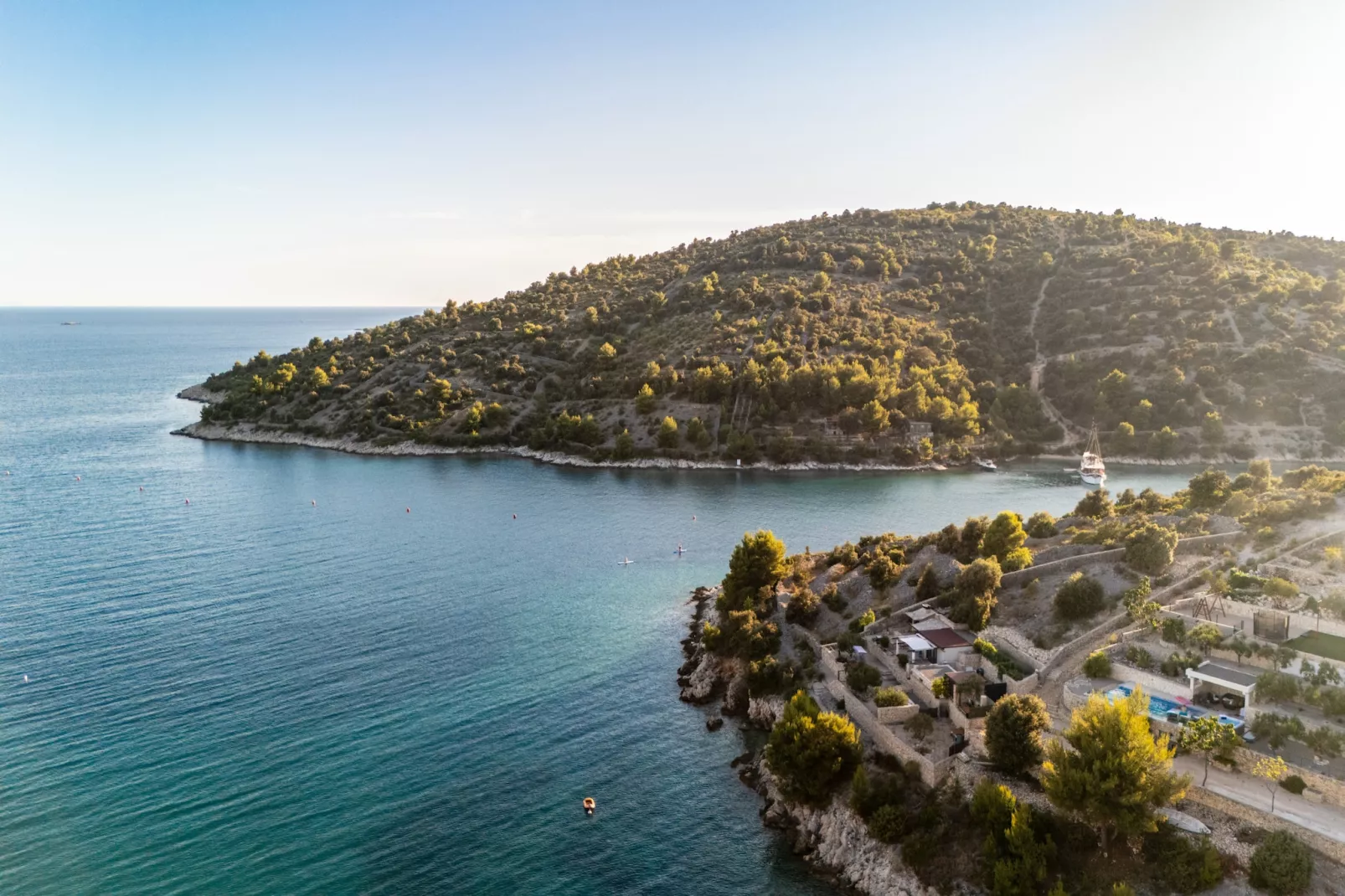 Villa La Fortezza with sea view - Buitenlucht