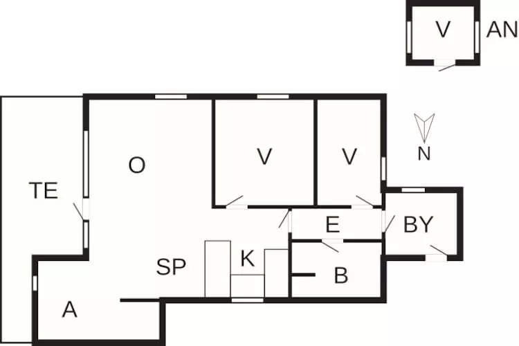 6 persoons vakantie huis in Sjællands Odde - Plattegrond