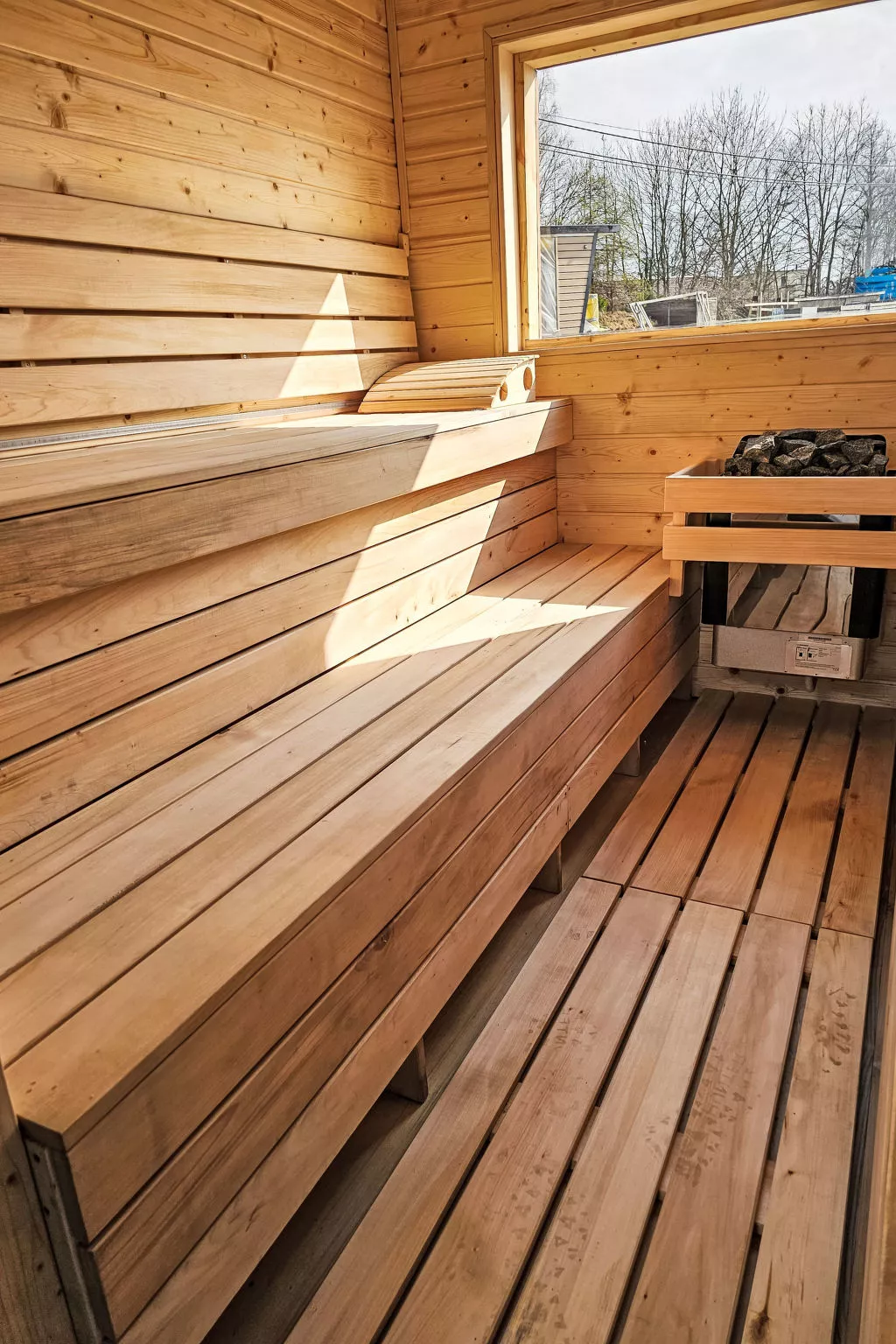 Ganzjährig bewohnbares Ferienhaus - rot - Buiten