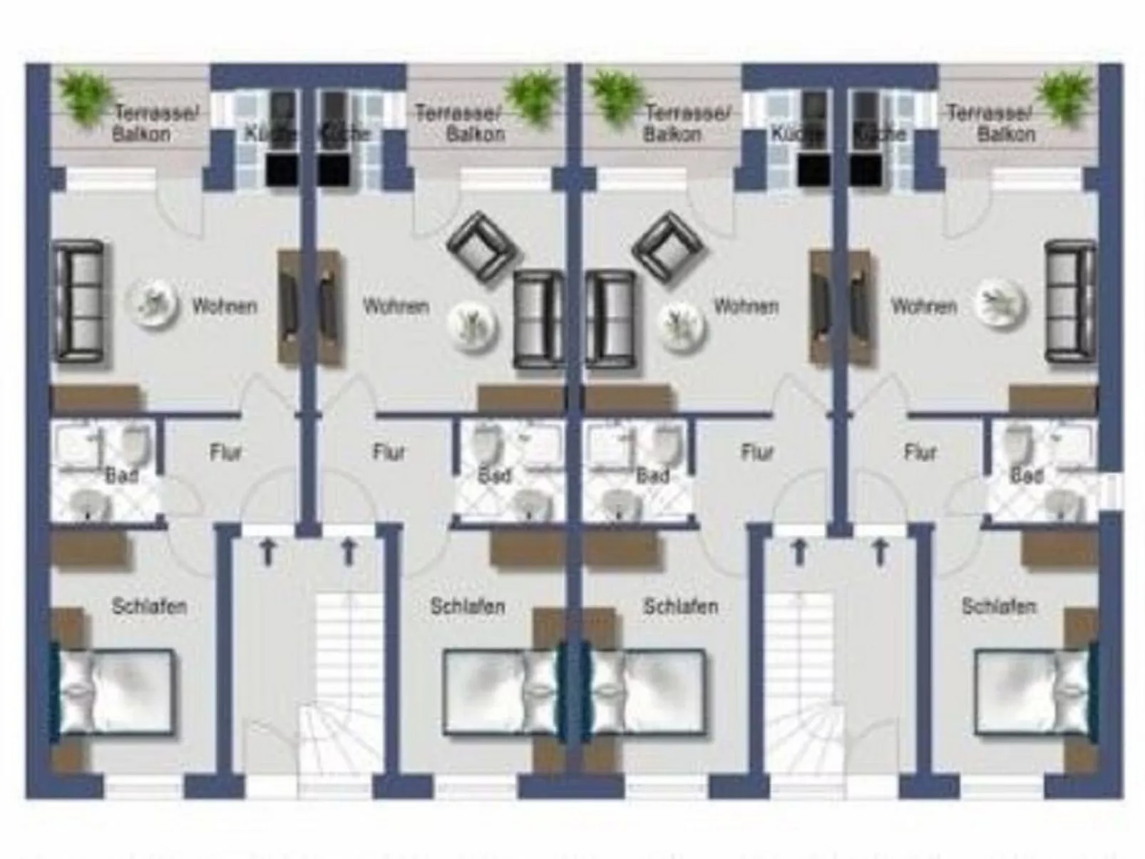 Haus Meeresbrise Wohn. Nr. 3 mit Balkon - Binnen