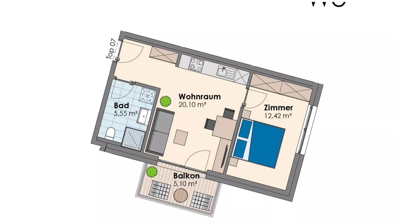 City Apartments Jenbach Top 7 - Plattegrond