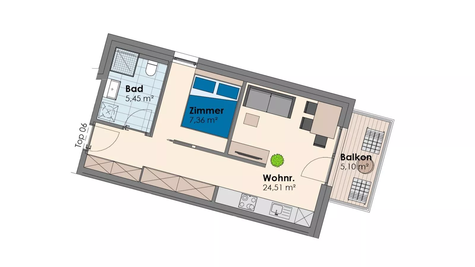 City Apartments Jenbach Top 6 Top 7 - Plattegrond