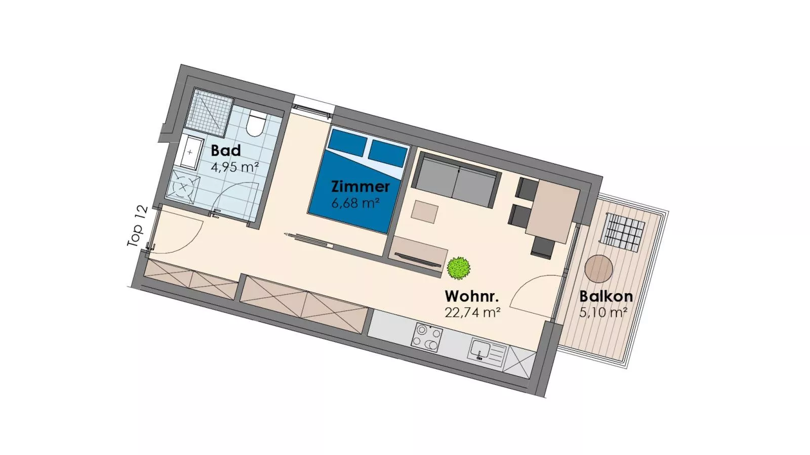 City Apartments Jenbach Top 12 Top13 - Plattegrond