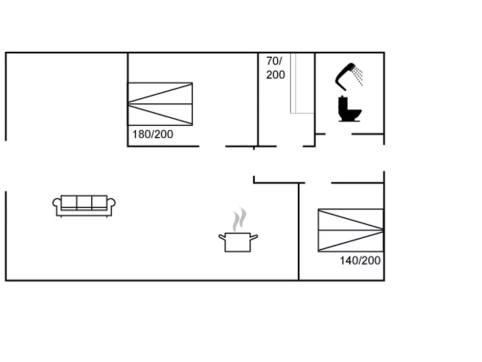 "Florinka" - 31km from the sea - Binnen