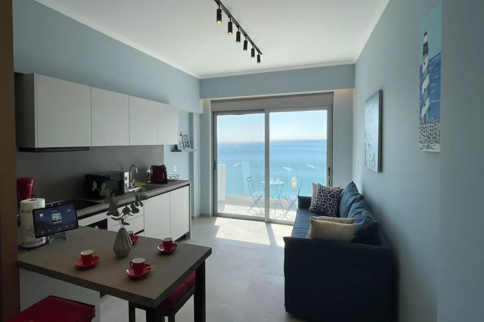 Premium Modern Charaki Studio w Beautiful Sea View - Keuken