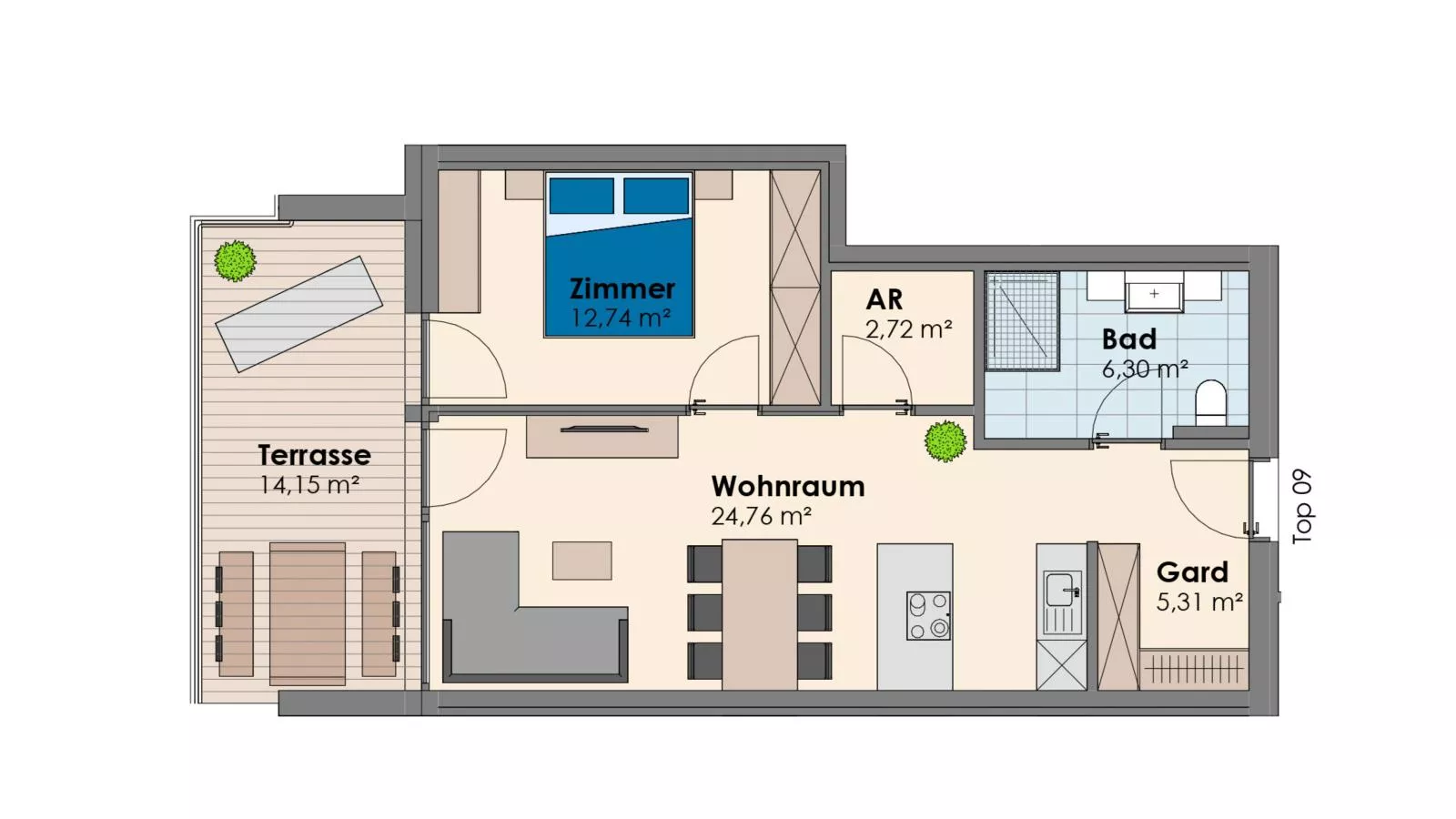 City Apartments Jenbach Top8Top9Top10 - Plattegrond