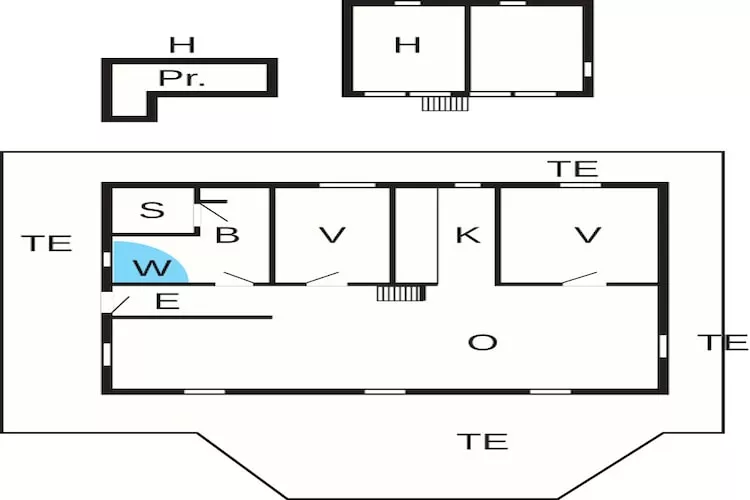 6 persoons vakantie huis in Hals - Plattegrond