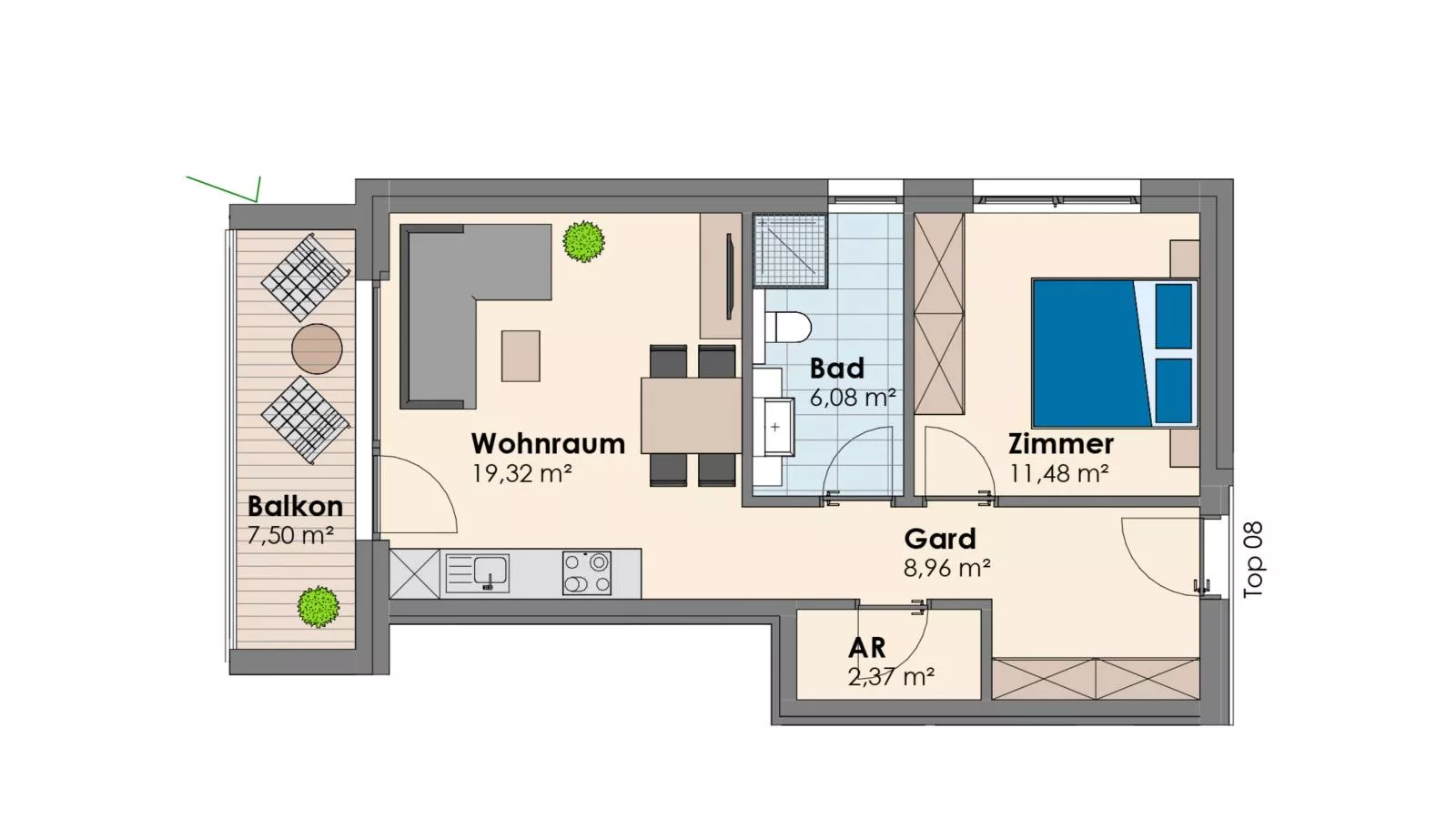 City Apartments Jenbach Top8Top9Top10 - Plattegrond