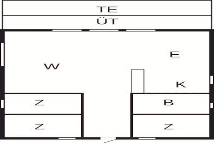 Kustcharme in Binderup-By Traum - Plattegrond
