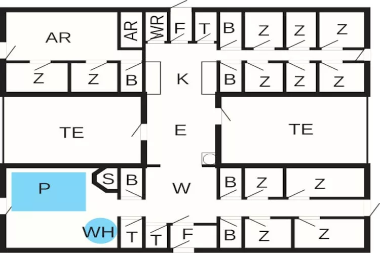 24 persoons vakantie huis in Øster Assels - Plattegrond