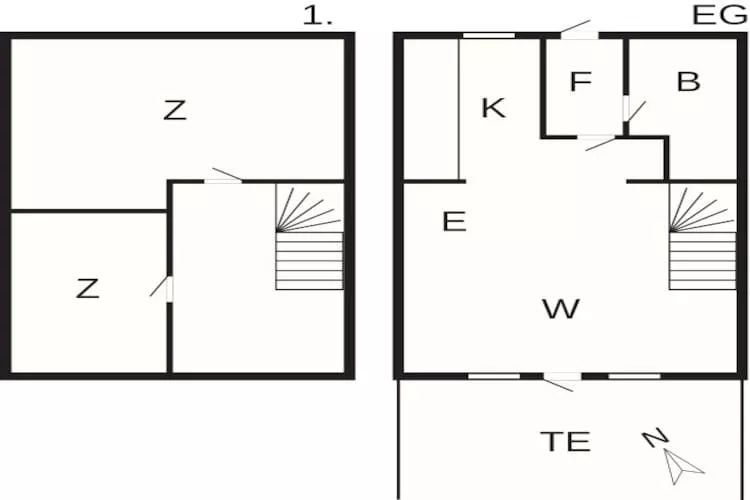 4 persoons vakantie huis in Borre - Plattegrond