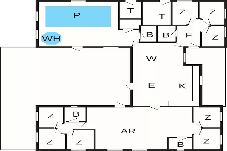 20 persoons vakantie huis in Nørre Nebel - Plattegrond