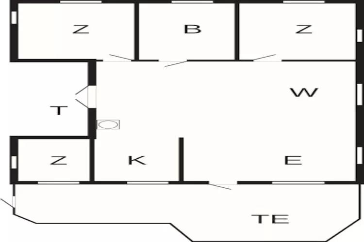 Ruim toevluchtsoord in Skovmose-By Traum - Plattegrond