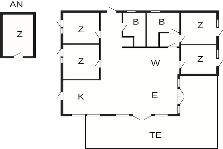 8 persoons vakantie huis in Knebel - Plattegrond
