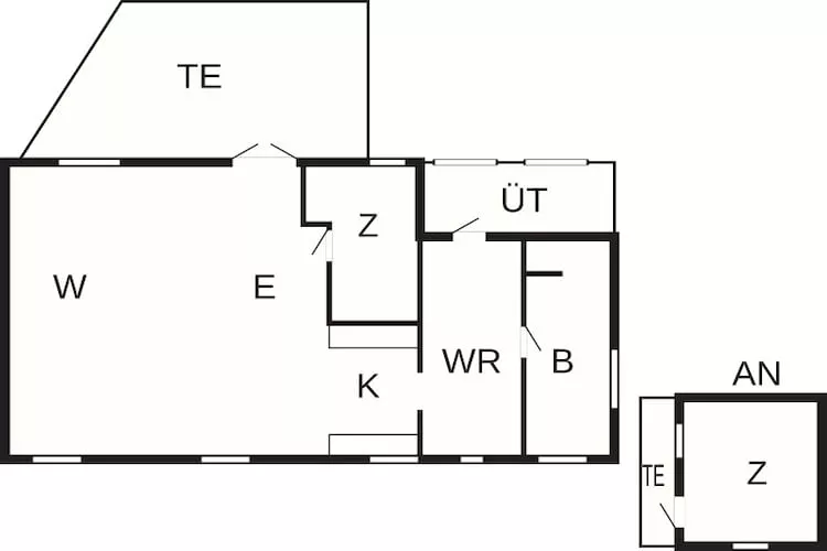 6 persoons vakantie huis in Jægerspris - Plattegrond