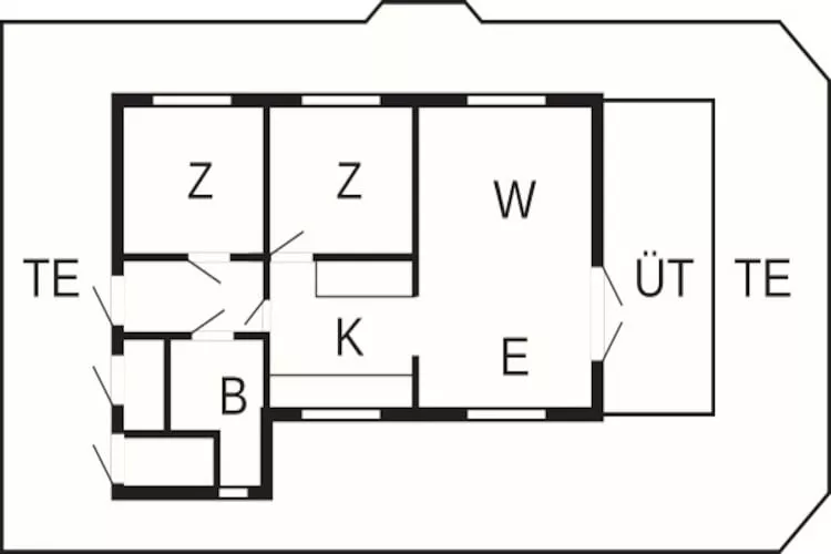 Gezellige Kusthut Rustplaats-By Traum - Plattegrond