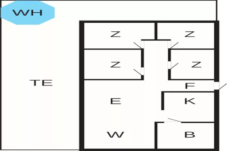 6 persoons vakantie huis in Bjert - Plattegrond