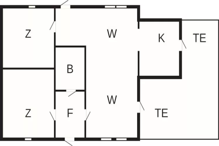 6 persoons vakantie huis in Væggerløse - Plattegrond