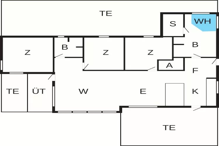 6 persoons vakantie huis in Løkken - Plattegrond