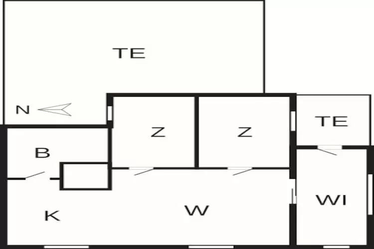 4 persoons vakantie huis in Rømø-By Traum - Plattegrond