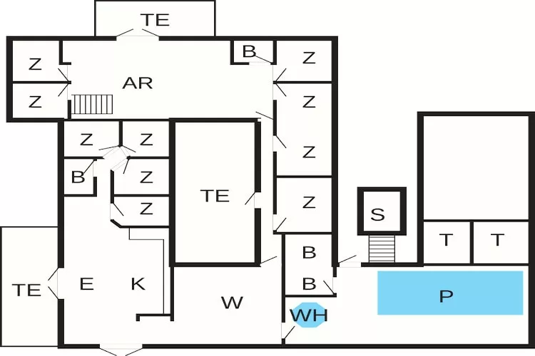 Luxe vakantieverblijf in Klegod - Plattegrond