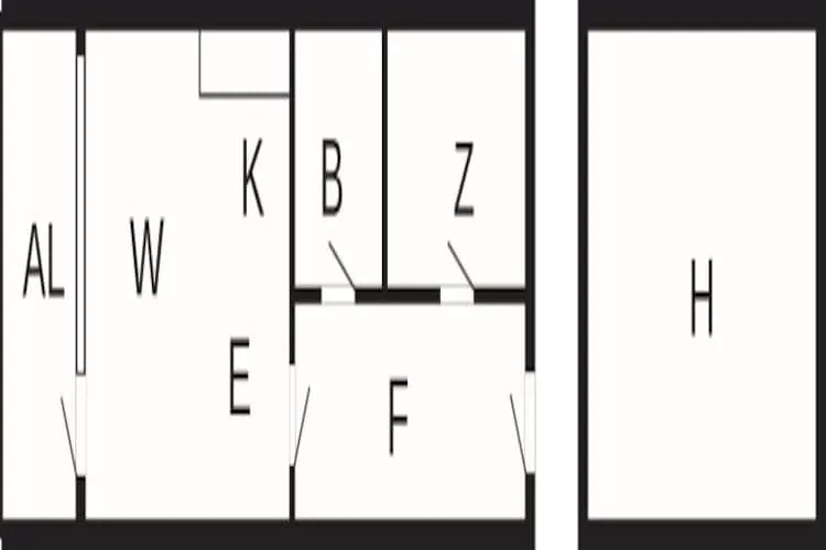 2½ room,1st floor,45m2,Premium - Plattegrond