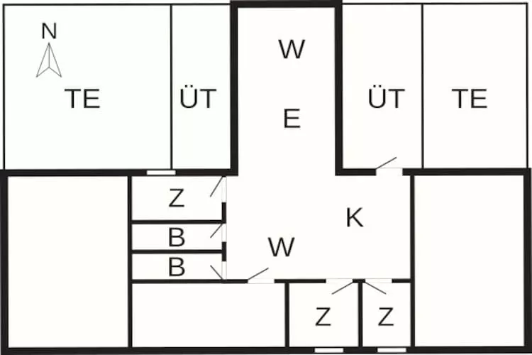 Panoramisch toevluchtsoord in Svaneke - Plattegrond