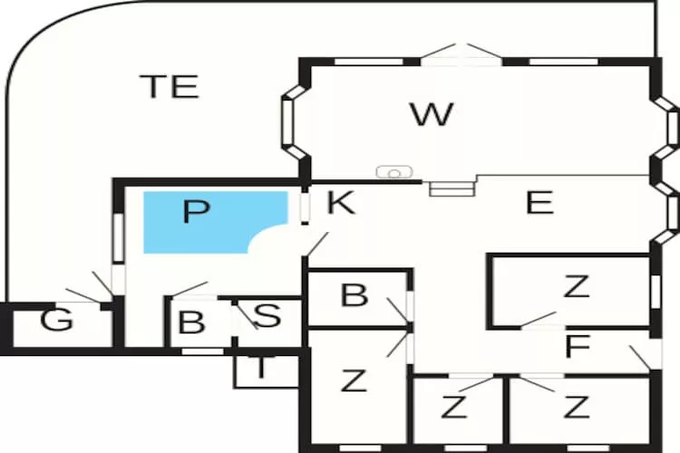 Een gezinsvriendelijke oase met zwembad. - Plattegrond
