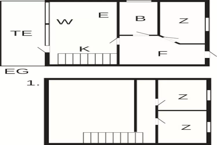 Mooi herenhuis aan het strand - Plattegrond