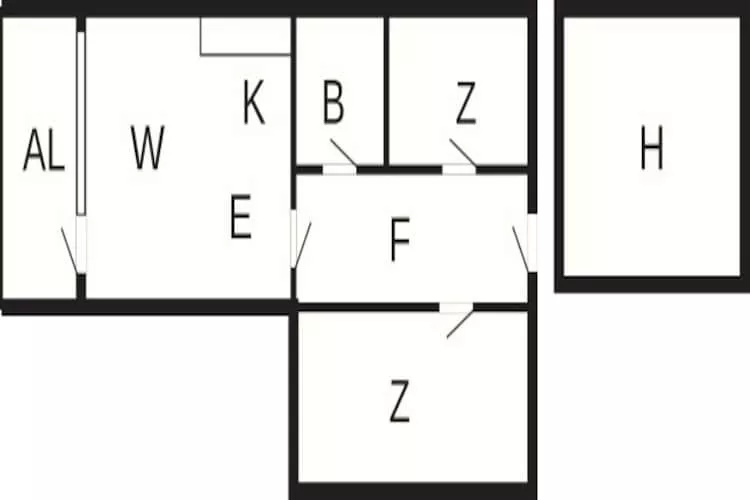 3½ room,1 st floor - Plattegrond
