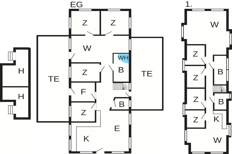 Ruim zomerhuis met sauna - Plattegrond