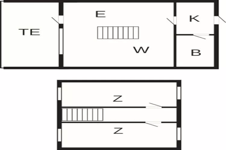 3 room w/seaview - Plattegrond
