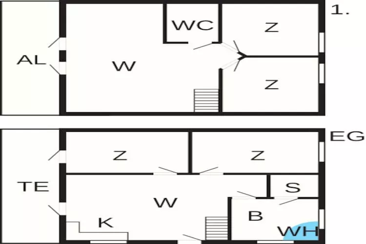 2 levels, 8 persons - Plattegrond