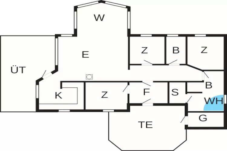 Luxe strandhuis met spa - Plattegrond