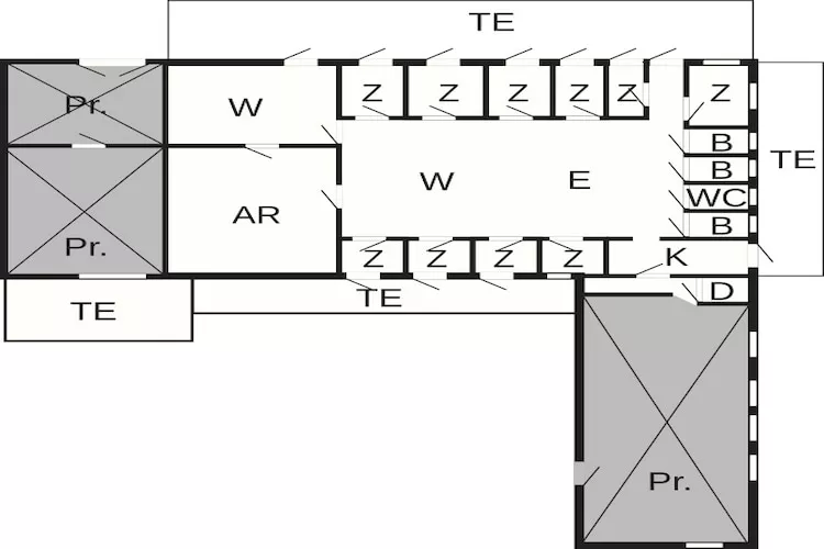 24 persoons vakantie huis in Løkken-By Traum - Plattegrond
