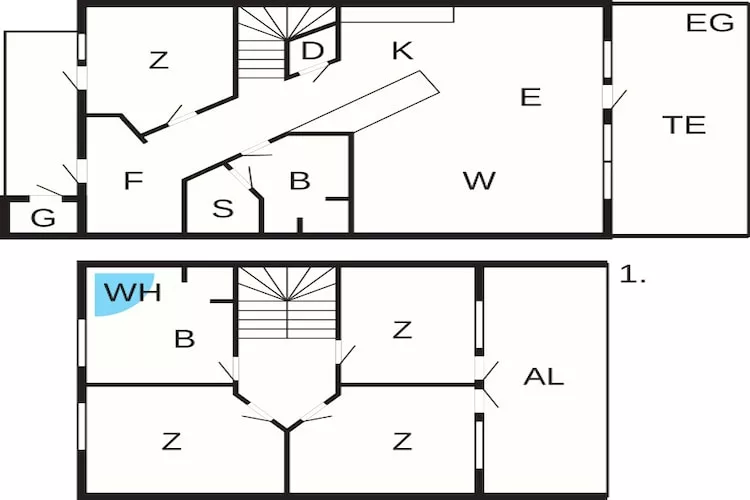 5 room,Strandhouse - Plattegrond