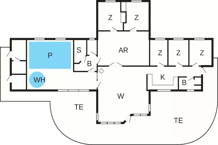 14 persoons vakantie huis in Ebeltoft - Plattegrond